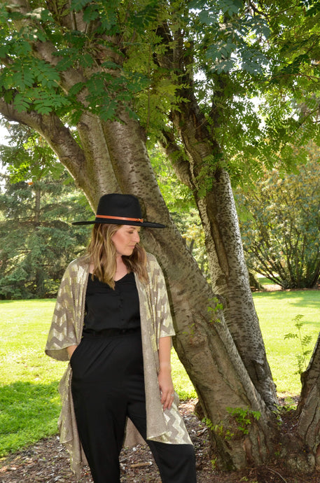 The Ali in Gold Chevron Knit - OSFM