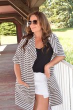 Load image into Gallery viewer, The Danika in Grey &amp; White Stripes - Petite/Standard Size